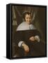 Portrait of a Lady Seated in an Armchair (Oil on Canvas)-Nicolaes Maes-Framed Stretched Canvas