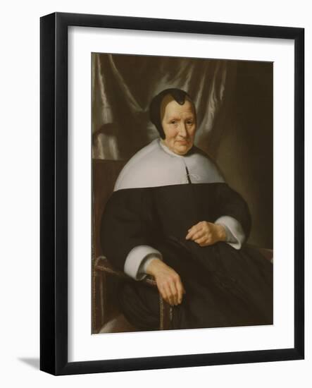 Portrait of a Lady Seated in an Armchair (Oil on Canvas)-Nicolaes Maes-Framed Giclee Print