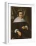 Portrait of a Lady Seated in an Armchair (Oil on Canvas)-Nicolaes Maes-Framed Giclee Print