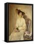 Portrait of a Lady, Seated on a Chair, Three-Quarter Length-John Henry Frederick Bacon-Framed Stretched Canvas