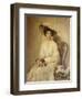 Portrait of a Lady, Seated on a Chair, Three-Quarter Length-John Henry Frederick Bacon-Framed Giclee Print