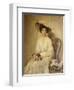 Portrait of a Lady, Seated on a Chair, Three-Quarter Length-John Henry Frederick Bacon-Framed Giclee Print