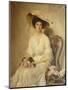 Portrait of a Lady, Seated on a Chair, Three-Quarter Length-John Henry Frederick Bacon-Mounted Giclee Print