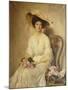 Portrait of a Lady, Seated on a Chair, Three-Quarter Length-John Henry Frederick Bacon-Mounted Giclee Print