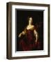 Portrait of a Lady, Seated, Three Quarter Length, Wearing a Red Dress-Nicolas Maes-Framed Giclee Print