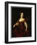 Portrait of a Lady, Seated, Three Quarter Length, Wearing a Red Dress-Nicolas Maes-Framed Giclee Print