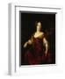 Portrait of a Lady, Seated, Three Quarter Length, Wearing a Red Dress-Nicolas Maes-Framed Giclee Print
