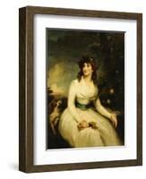 Portrait of a Lady, Seated-John Russell-Framed Giclee Print