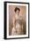 Portrait of a Lady, Standing in in a White Satin Dress-Christian Meyer Ross-Framed Giclee Print