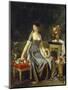 Portrait of a Lady, Surrounded by Flowers-Marguerite Gerard-Mounted Giclee Print