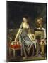 Portrait of a Lady, Surrounded by Flowers-Marguerite Gerard-Mounted Giclee Print
