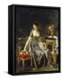 Portrait of a Lady, Surrounded by Flowers-Marguerite Gerard-Framed Stretched Canvas