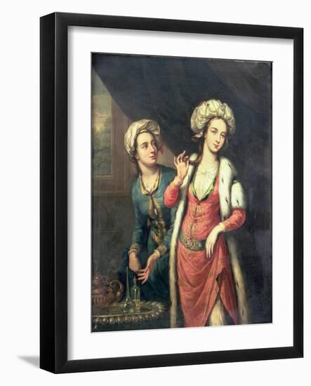 Portrait of a Lady Thought to Be Lady Mary Wortley Montagu-George Knapton-Framed Giclee Print