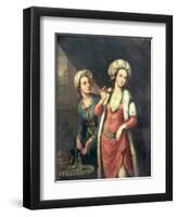 Portrait of a Lady Thought to Be Lady Mary Wortley Montagu-George Knapton-Framed Giclee Print