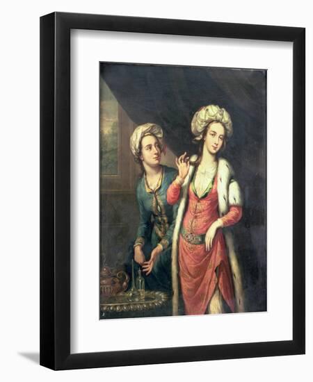 Portrait of a Lady Thought to Be Lady Mary Wortley Montagu-George Knapton-Framed Giclee Print