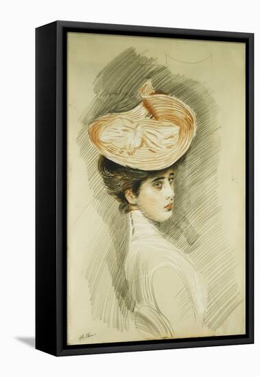 Portrait of a Lady, Thought to Be Madame Helleu-Paul Cesar Helleu-Framed Stretched Canvas