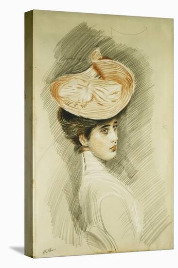 Portrait of a Lady, Thought to Be Madame Helleu-Paul Cesar Helleu-Stretched Canvas