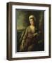 Portrait of a Lady, Thought to Be Mrs Wells, Wearing a Grey Dress with a Red Sash and an Ermine…-Nathaniel Dance-Holland-Framed Giclee Print