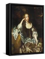 Portrait of a Lady, Three-Quarter Length, in a Brown Dress with Slashed Sleeves, 17th Century-Sir Peter Lely-Framed Stretched Canvas