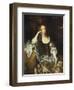 Portrait of a Lady, Three-Quarter Length, in a Brown Dress with Slashed Sleeves, 17th Century-Sir Peter Lely-Framed Giclee Print