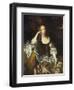 Portrait of a Lady, Three-Quarter Length, in a Brown Dress with Slashed Sleeves, 17th Century-Sir Peter Lely-Framed Giclee Print