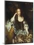 Portrait of a Lady, Three-Quarter Length, in a Brown Dress with Slashed Sleeves, 17th Century-Sir Peter Lely-Mounted Giclee Print