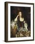 Portrait of a Lady, Three-Quarter Length, in a Brown Dress with Slashed Sleeves, 17th Century-Sir Peter Lely-Framed Giclee Print