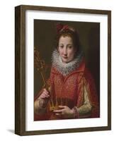 Portrait of a Lady, Traditionally Identified as Marie De' Medici, 1600-03-Santi Di Tito-Framed Giclee Print