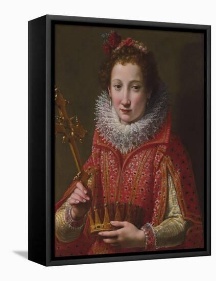 Portrait of a Lady, Traditionally Identified as Marie De' Medici, 1600-03-Santi Di Tito-Framed Stretched Canvas