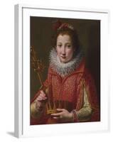 Portrait of a Lady, Traditionally Identified as Marie De' Medici, 1600-03-Santi Di Tito-Framed Giclee Print