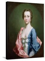 Portrait of a Lady, Traditionally Said to Be Jenny Cameron of Lochiel-Allan Ramsay-Stretched Canvas