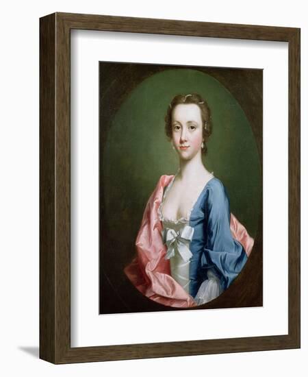 Portrait of a Lady, Traditionally Said to Be Jenny Cameron of Lochiel-Allan Ramsay-Framed Giclee Print