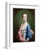 Portrait of a Lady, Traditionally Said to Be Jenny Cameron of Lochiel-Allan Ramsay-Framed Giclee Print