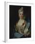 Portrait of a Lady, Wearing a White Dress and a Blue Cloak-Nicolas de Largilliere-Framed Giclee Print