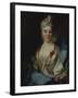 Portrait of a Lady, Wearing a White Dress and a Blue Cloak-Nicolas de Largilliere-Framed Giclee Print