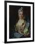 Portrait of a Lady, Wearing a White Dress and a Blue Cloak-Nicolas de Largilliere-Framed Giclee Print