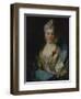 Portrait of a Lady, Wearing a White Dress and a Blue Cloak-Nicolas de Largilliere-Framed Giclee Print