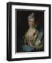 Portrait of a Lady, Wearing a White Dress and a Blue Cloak-Nicolas de Largilliere-Framed Giclee Print