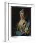 Portrait of a Lady, Wearing a White Dress and a Blue Cloak-Nicolas de Largilliere-Framed Giclee Print