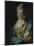 Portrait of a Lady, Wearing a White Dress and a Blue Cloak-Nicolas de Largilliere-Mounted Giclee Print