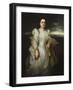 Portrait of a Lady Wearing a White Dress Embroidered with Pearls-Adolphe Joseph Thomas Monticelli-Framed Giclee Print