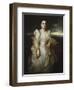 Portrait of a Lady Wearing a White Dress Embroidered with Pearls-Adolphe Joseph Thomas Monticelli-Framed Giclee Print