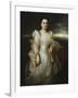 Portrait of a Lady, Wearing a White Dress Embroidered with Pearls-Joseph Bail-Framed Giclee Print