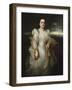 Portrait of a Lady, Wearing a White Dress Embroidered with Pearls-Joseph Bail-Framed Giclee Print