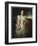 Portrait of a Lady, Wearing a White Dress Embroidered with Pearls-Joseph Bail-Framed Giclee Print