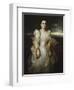 Portrait of a Lady, Wearing a White Dress Embroidered with Pearls-Joseph Bail-Framed Giclee Print