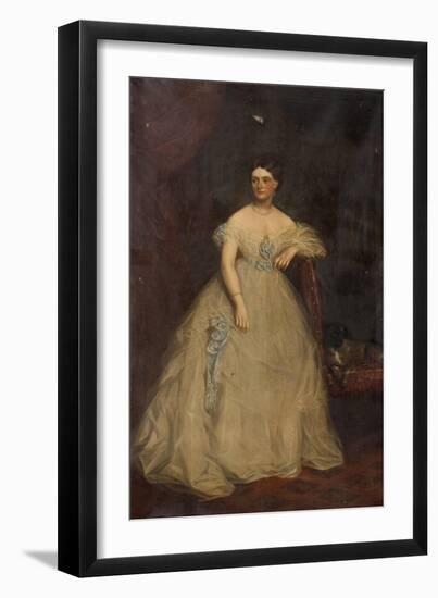 Portrait of a Lady Wearing a White Dress-Richard Buckner-Framed Giclee Print