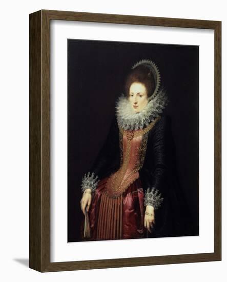 Portrait of a Lady with a Fan, 1610S-null-Framed Giclee Print