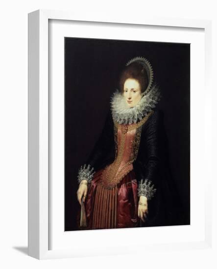 Portrait of a Lady with a Fan, 1610S-null-Framed Giclee Print