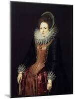 Portrait of a Lady with a Fan, 1610S-null-Mounted Giclee Print